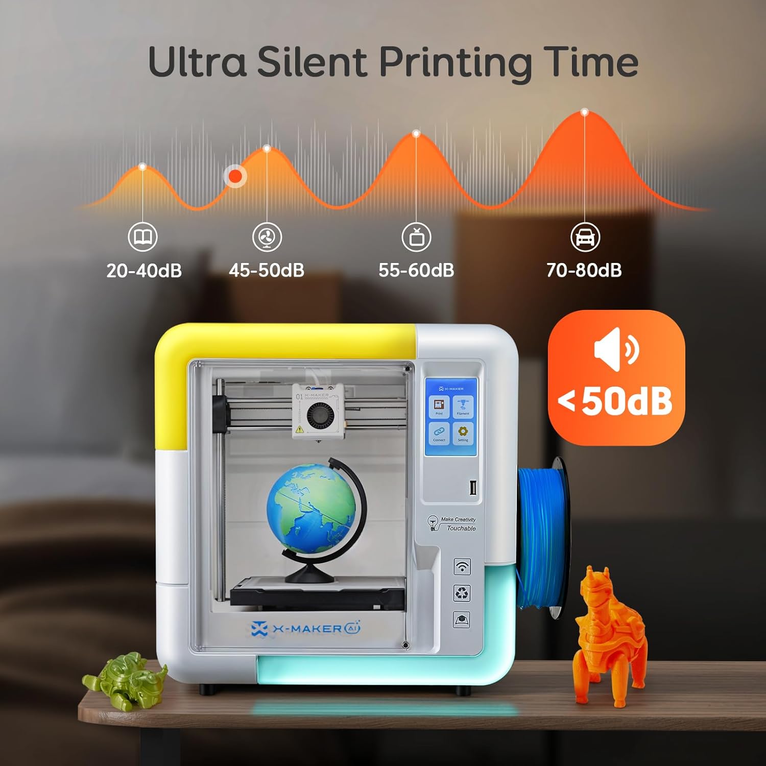 X‑Maker Mini 3D Printer Fully Assembled Auto Leveling 400mm/s with 8 ...