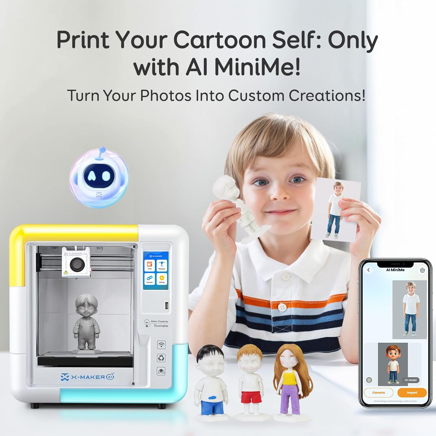 X‑Maker Mini 3D Printer Fully Assembled Auto Leveling 400mm/s with 8 ...