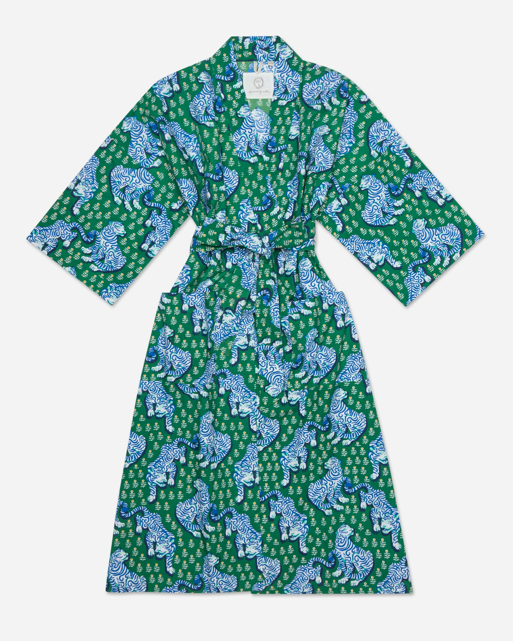 Jade Robe With Pockets Tiger Queen – Robe – Jade – pntesh