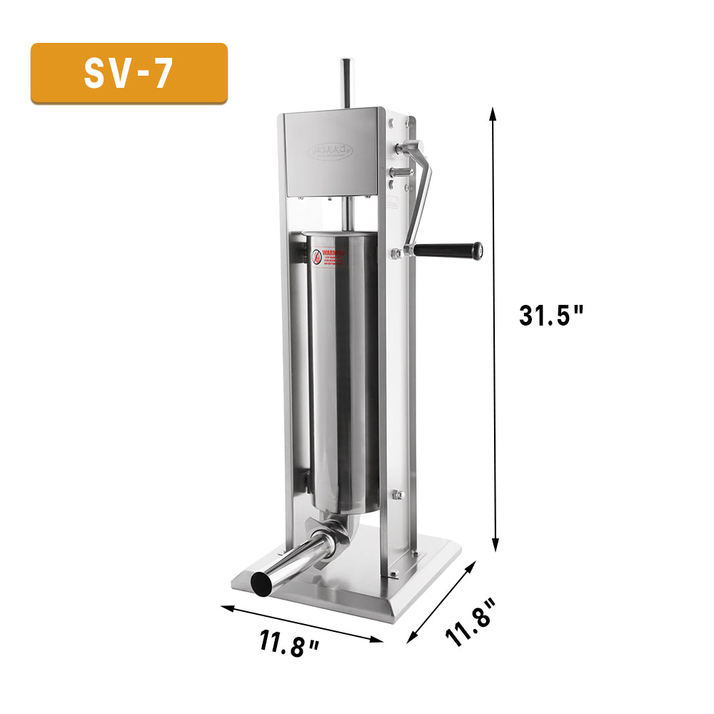 Hakka 15 Lb/7L 2 Speed Vertical Stainless Sausage Stuffer