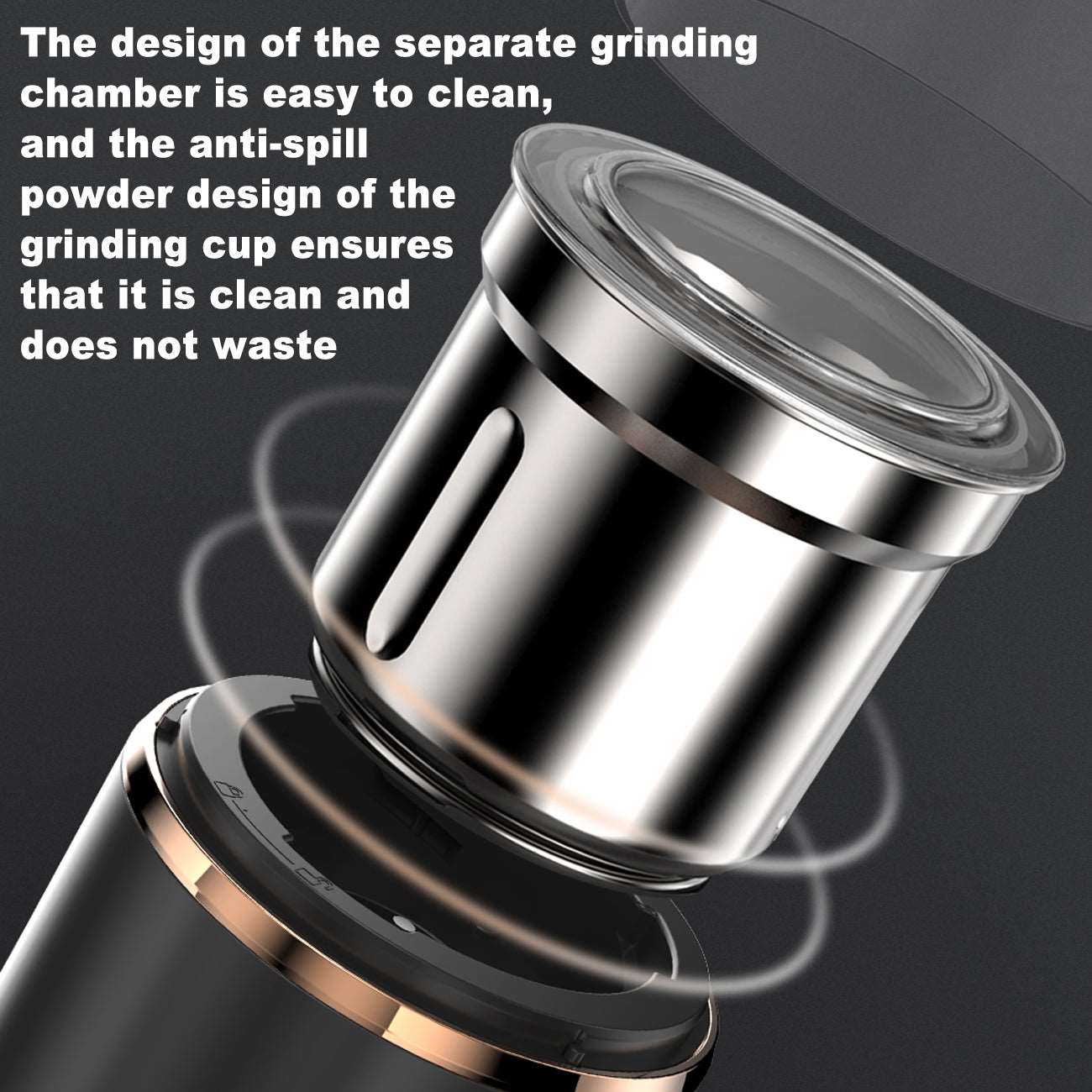 Clivia Electric Coffee Bean Grinder with Scale for Grinding Nut Seed Herb Spice