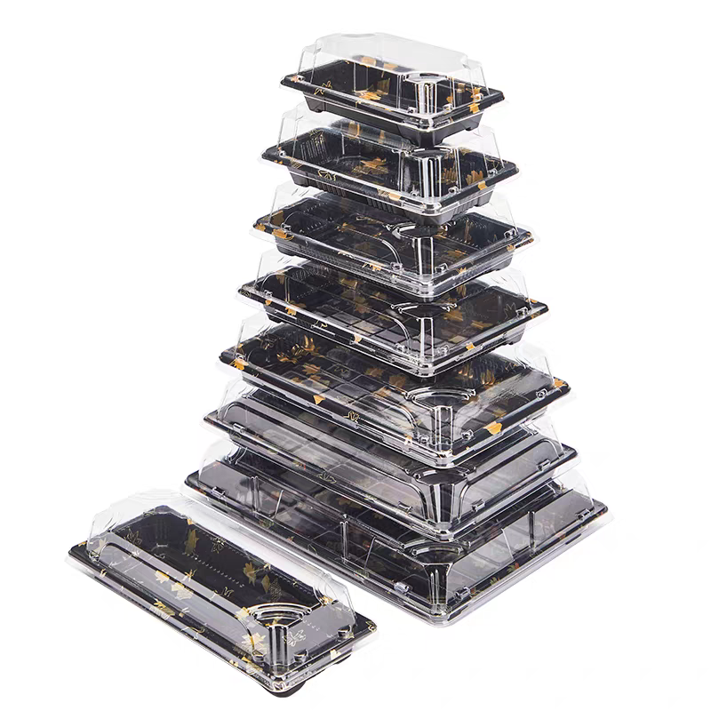 Disposable Food-Grade Sushi Takeout Containers with Lids