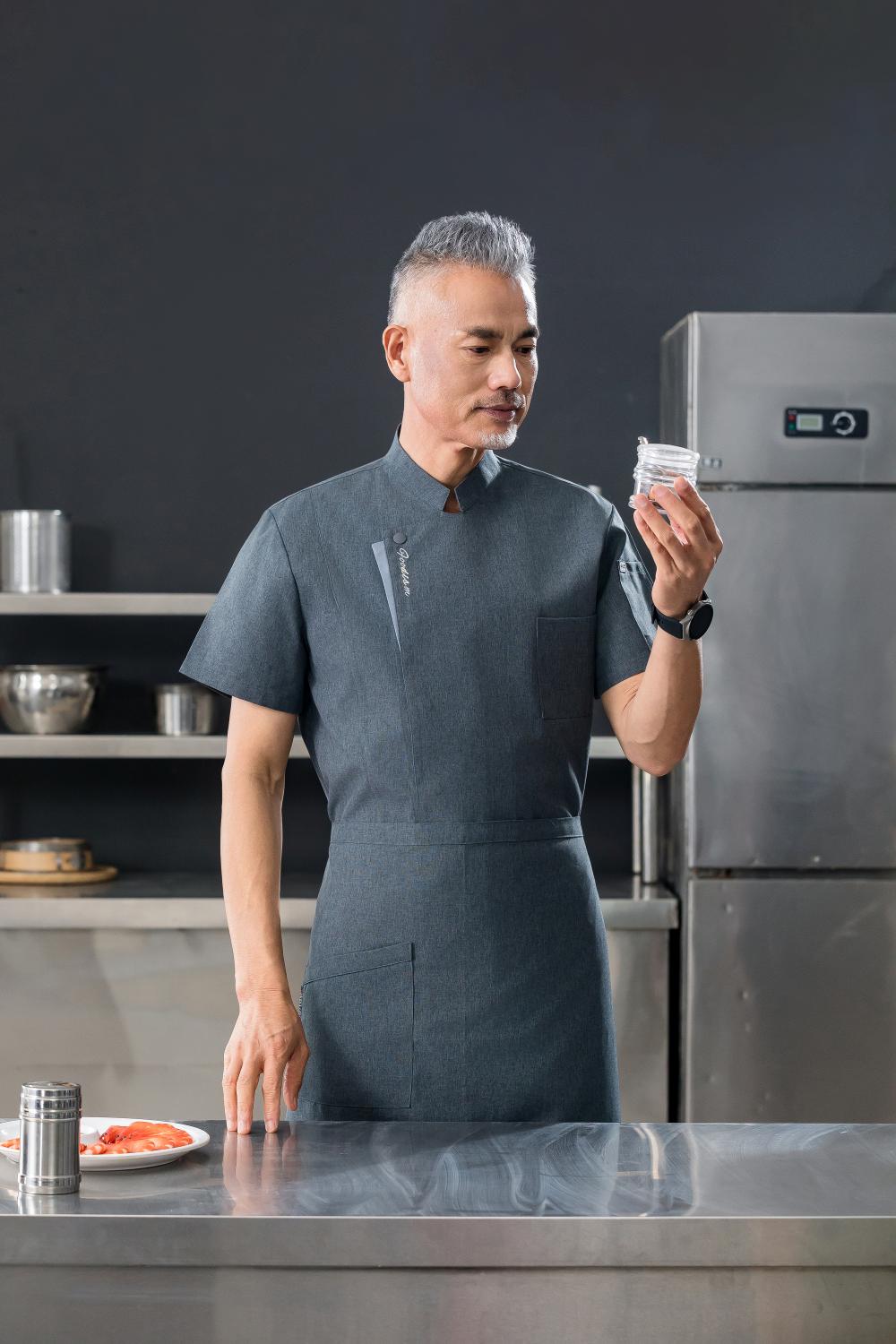 Men’s Summer Chef Uniform Sets – Breathable Catering-Specific Workwear with Customizable Logo Orders start from 5 pieces