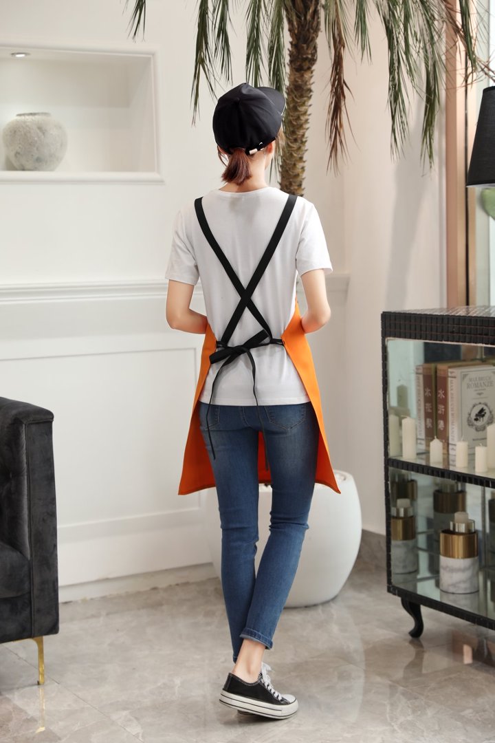 Custom Logo & Text Printing Waterproof and Oil-proof Aprons for Catering Staff