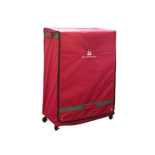 Balsam Hill 120-Piece Deluxe Rolling Ornament Chest in Red