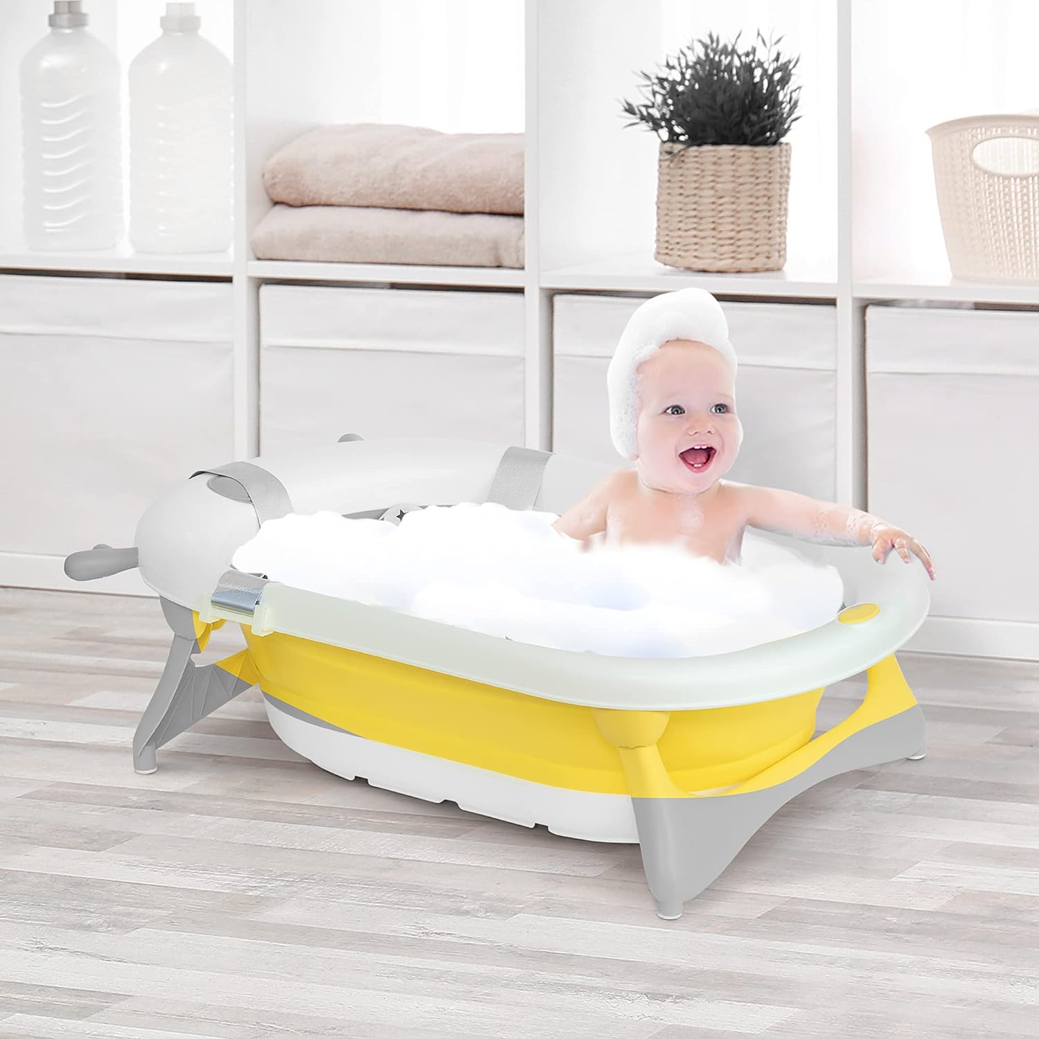 Comfy Baby Bath Sponge Cushion Skid Proof Bath Mat shopnewy