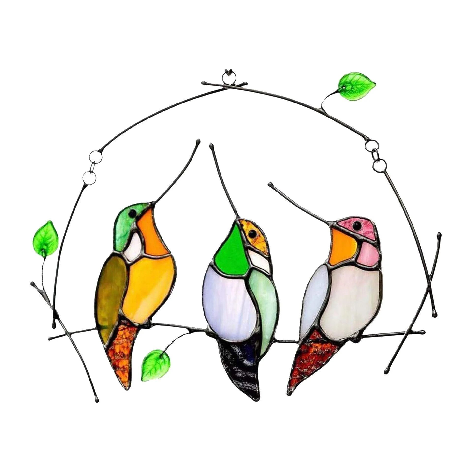🐦🔥 Last Day 70% OFF-Birds Stained Window Panel Hangings🎁