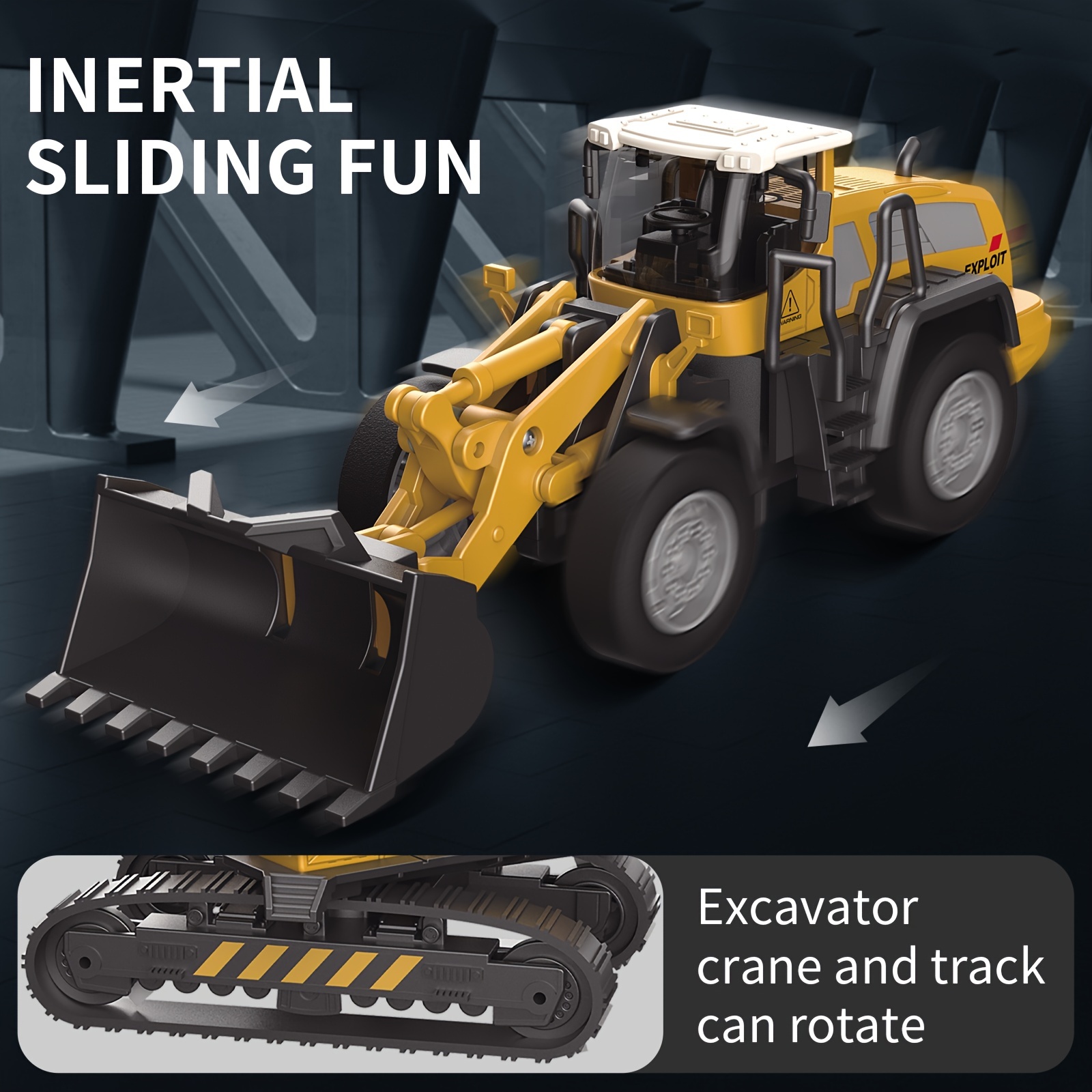 Exciting Alloy Excavator Set for Kids: Digging, Mixing, and Dumping Fun!
