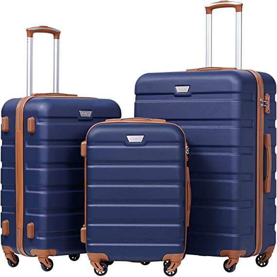COOL Luggage 3 Piece Set Suitcase Spinner Hardshell Lightweight TSA Lock