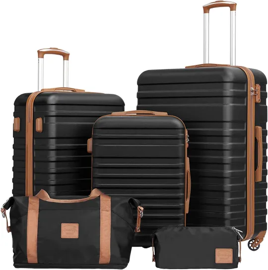 Luggage Sets Suitcase Set 5 Piece Luggage Set Carry On Hardside Luggage with TSA Lock Spinner Wheels