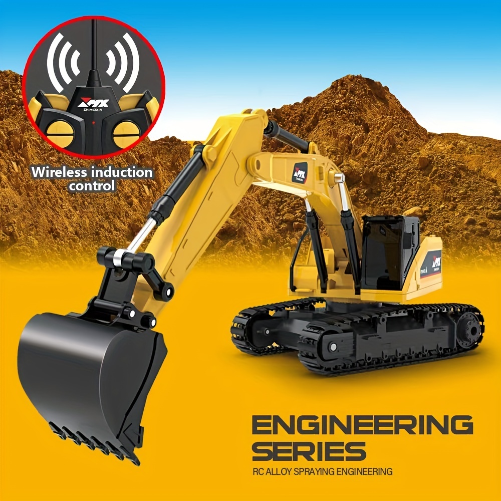 Remote Control Excavator: Simulative Electric Engineering Vehicle - Perfect Excavation Toys for Boys & Kids!