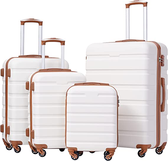 COOL Luggage 4 Piece Set Suitcase Spinner Hardshell Lightweight TSA Lock