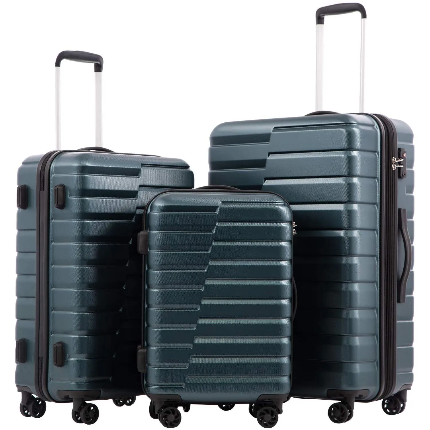 COOL Expandable Suitcase Luggage 3 Piece Sets PC ABS TSA Lock Spinner Carry on