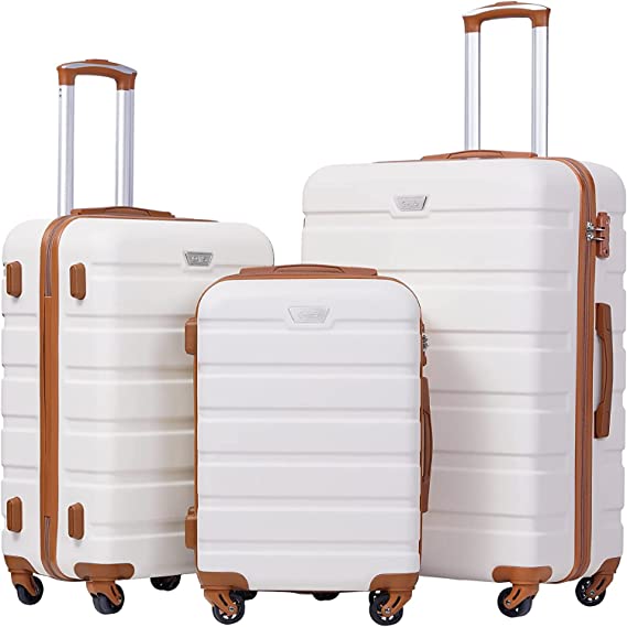 COOL Luggage 3 Piece Set Suitcase Spinner Hardshell Lightweight TSA Lock