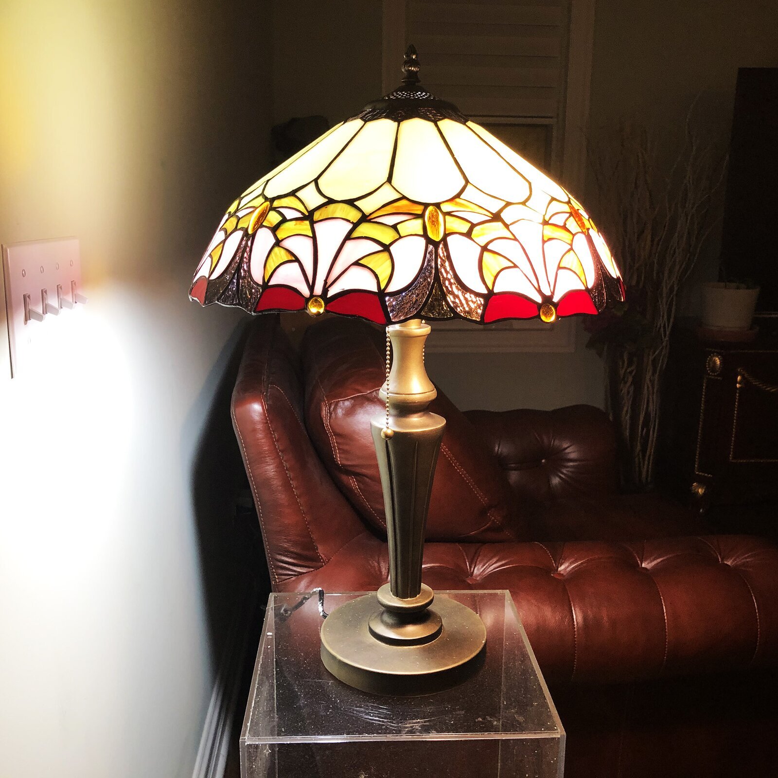 Style Elegant 2 Lights Desktop Lamp 16-Inch Shade15719