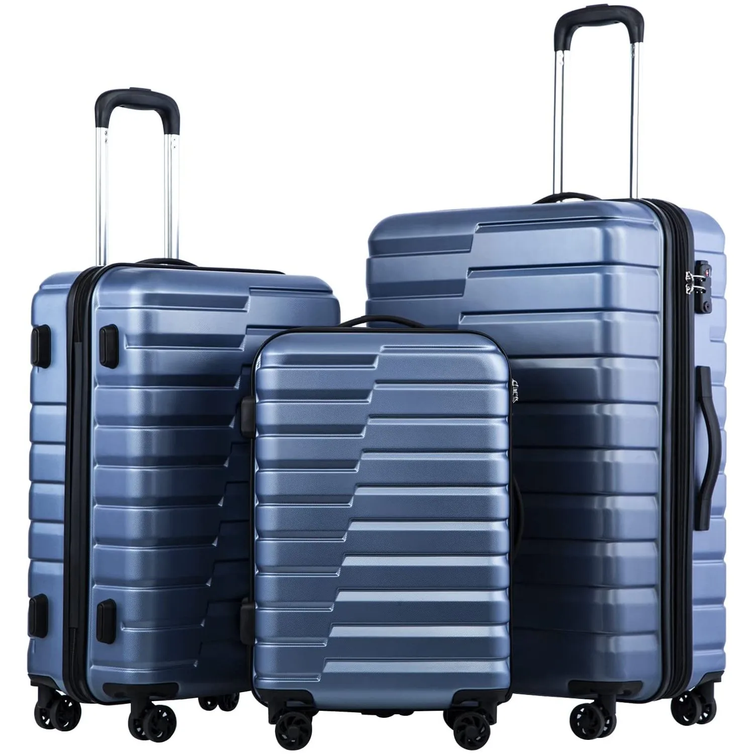 COOL Expandable Suitcase Luggage 3 Piece Sets PC ABS TSA Lock Spinner Carry on