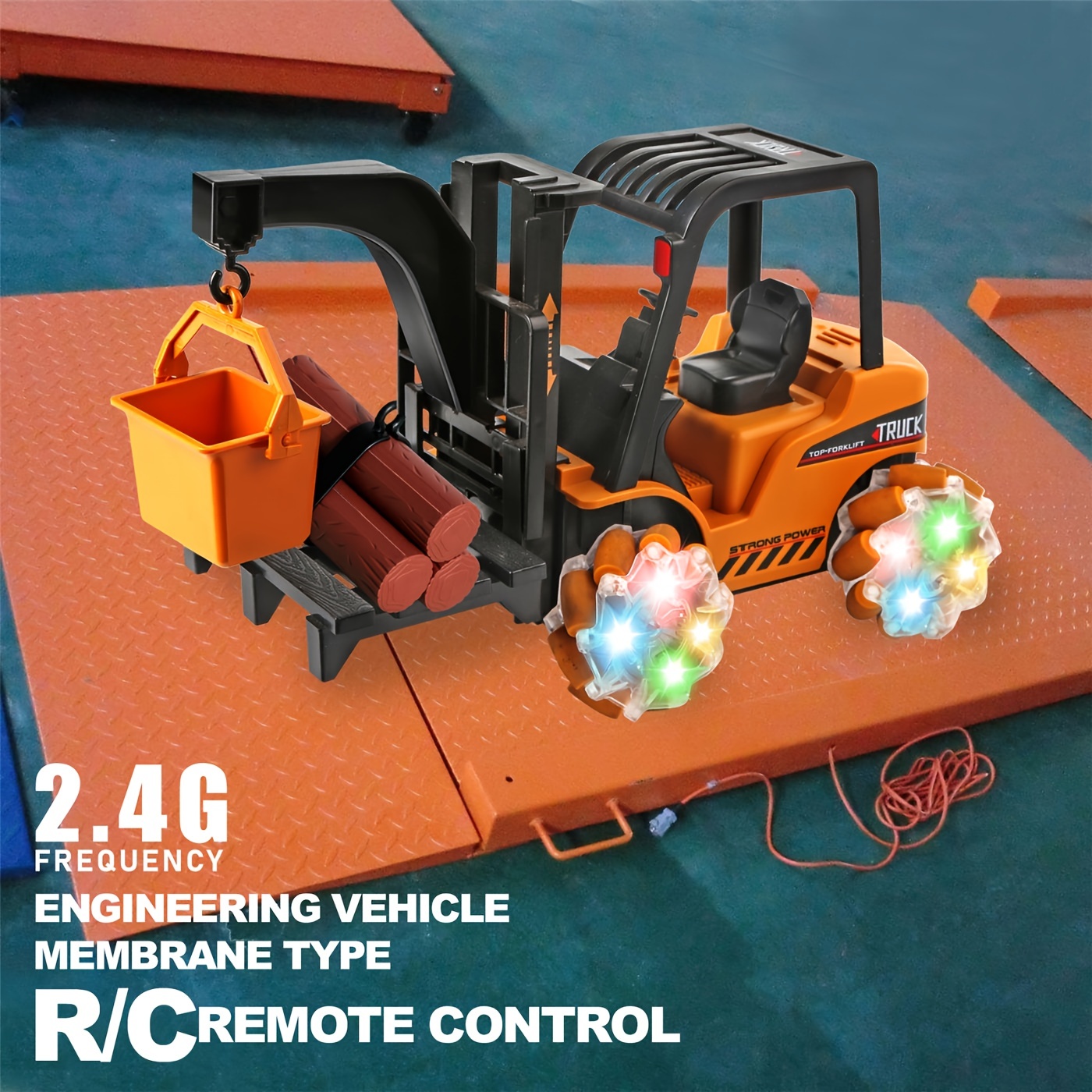 Remote Control Forklift: 1/18 Scale Front Loader Construction With 4WD RC Drift Car, 360° Rotation & Programming Function - Perfect Kids Gift!