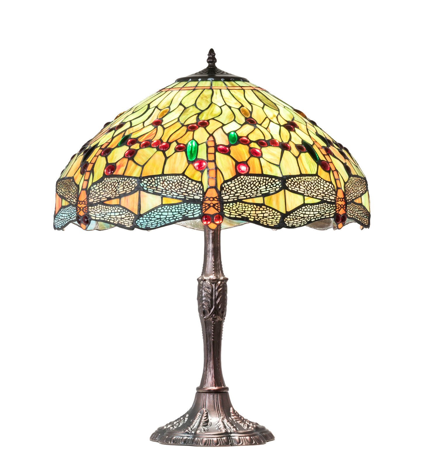 Hanginghead Dragonfly 26'' Mahogany Bronze Table Lamp