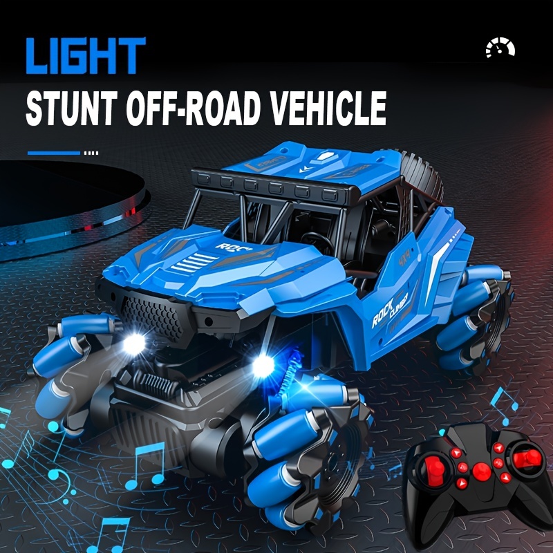 4WD All-Terrain RC Stunt Car - 2.4GHz Remote Control Monster Truck for Boys & Girls Ages 6-10!