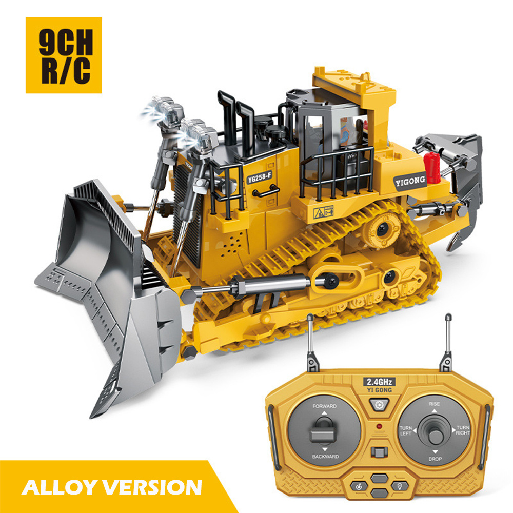 11-Channel Alloy Remote Control Excavator: Large Digging Engineering Vehicle for Boys and Children's Fun!