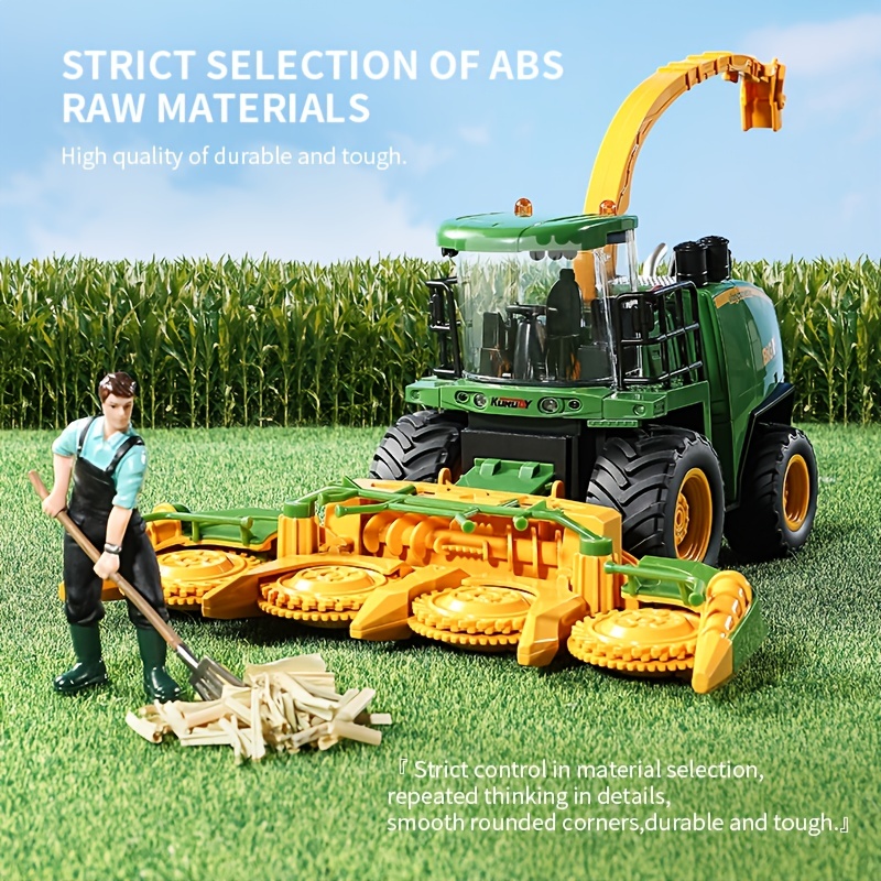 Remote Control Harvester Tractor: 2.4Ghz Farm Vehicle Toy with Lights & Sprayer for Kids - 1:24 Scale!