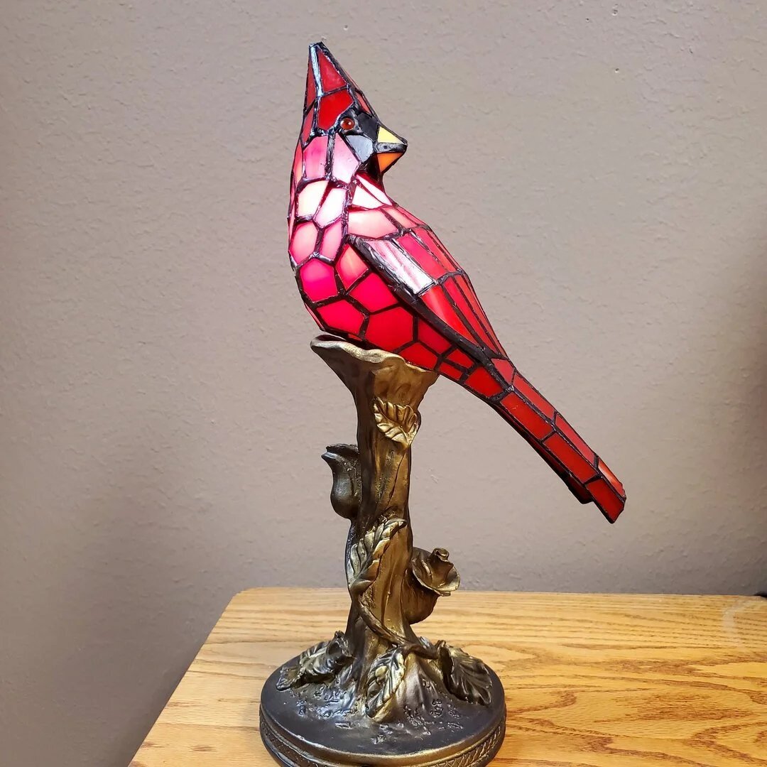 Last Day 70% OFF - 🎁Cardinal Bird Lighted Art Novelty Lamp🎁