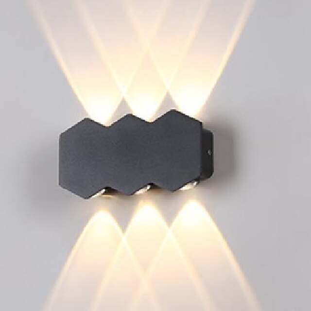 LED Outdoor Wall Light 4/6/8 3 Color Light 2/3/4 Head IP65 Waterproof Wall Lighting 110-240V