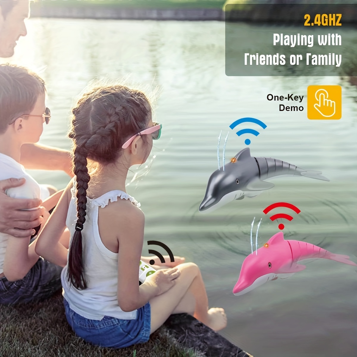 RC Remote Control Dolphin Diving Bionic Fish Infrared Water Children's Electric Toy