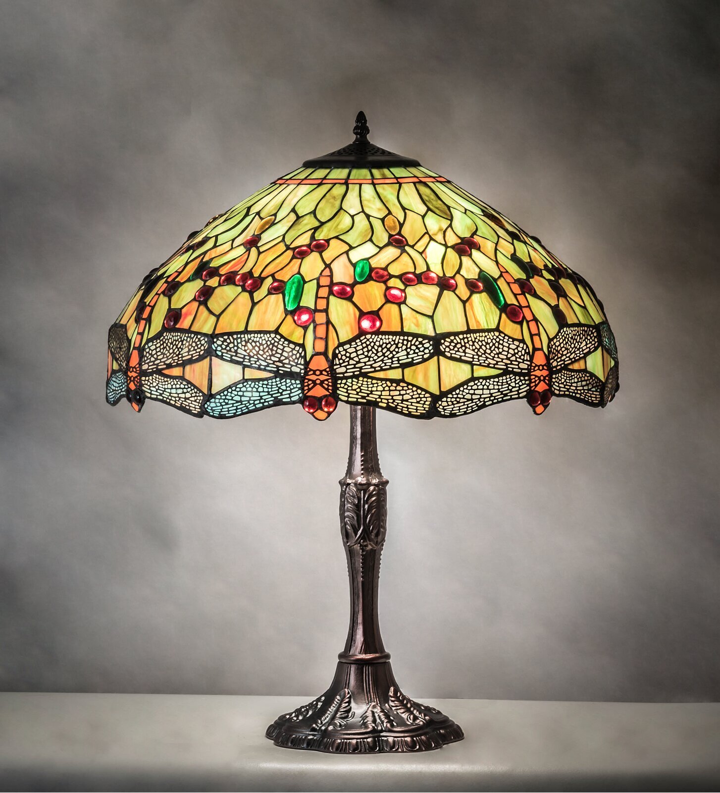 Hanginghead Dragonfly 26'' Mahogany Bronze Table Lamp