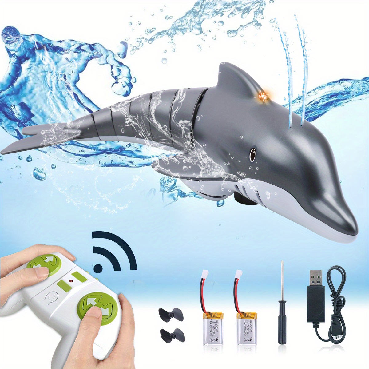 RC Remote Control Dolphin Diving Bionic Fish Infrared Water Children's Electric Toy