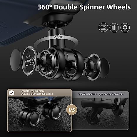 3 Piece Luggage Sets, Softside Lightweight Expandable Durable Suitcase with TSA Lock and Double Spinner Wheels