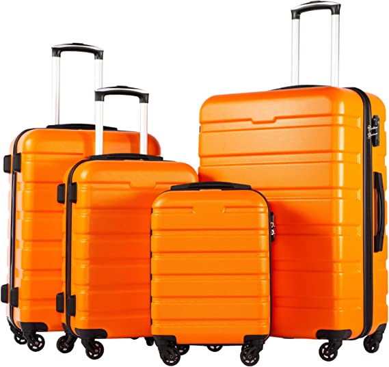 COOL Luggage 4 Piece Set Suitcase Spinner Hardshell Lightweight TSA Lock