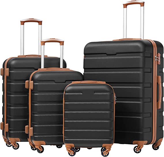 COOL Luggage 4 Piece Set Suitcase Spinner Hardshell Lightweight TSA Lock
