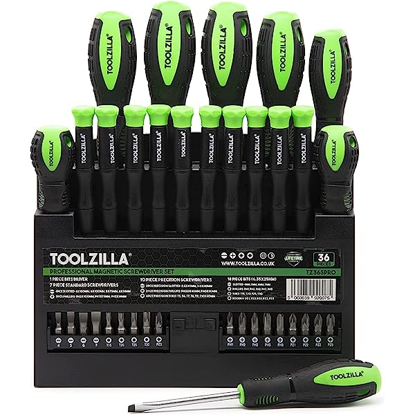 Screwdriver Set, 10 Piece Magnetic Screwdriver Tool Set for DIY Hand Tools. High performance Set | Screwdriver with Comfort Grip, Cross-Head Screwdriver Heads, Flat Heads. 10 Pieces