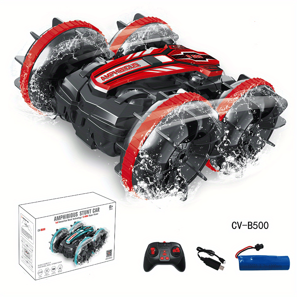 2.4G Amphibious Stunt RC Vehicle: Double-sided Rolling Driving Electric Toy Car - Perfect Birthday & Christmas Gift for Kids!